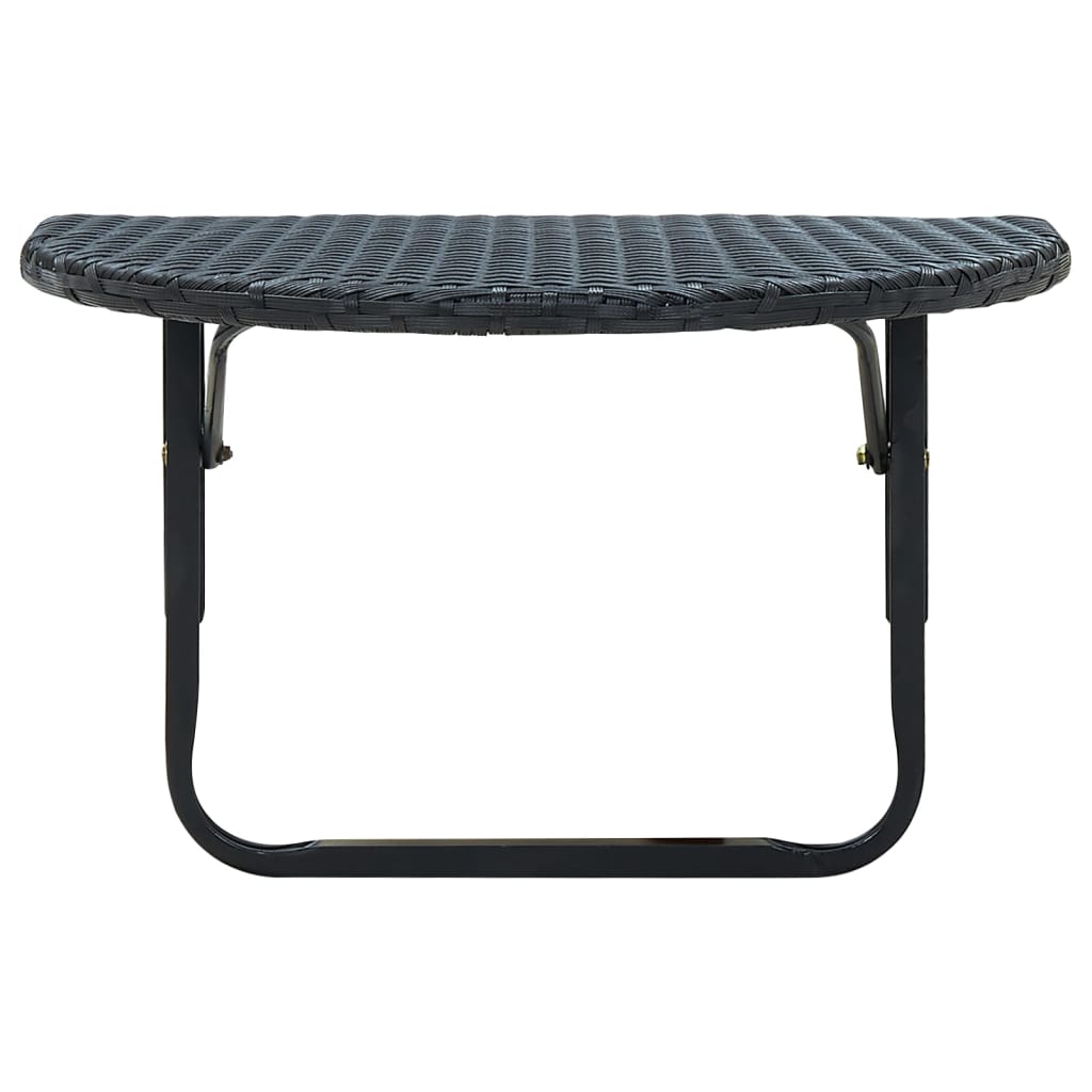 Balcony Table 60x60x32 cm Black Poly Rattan