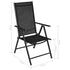 Folding Garden Chairs 2 pcs Aluminium and Textilene Black