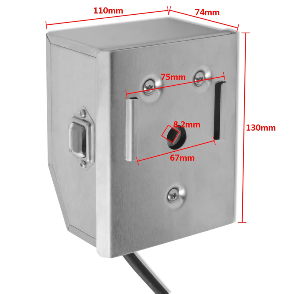 BBQ Rotisserie Spit with Professional Motor Steel 1200 mm