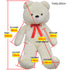 Teddy Bear Cuddly Toy Plush White 242 cm