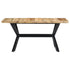 Dining Table 140x70x75 cm Solid Rough Mango Wood