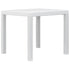 Garden Table White 79x79x72 cm Plastic Rattan Look