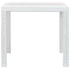 Garden Table White 79x79x72 cm Plastic Rattan Look