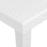 Garden Table White 79x79x72 cm Plastic Rattan Look