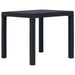 Garden Table Anthracite 79x79x72 cm Plastic Rattan Look