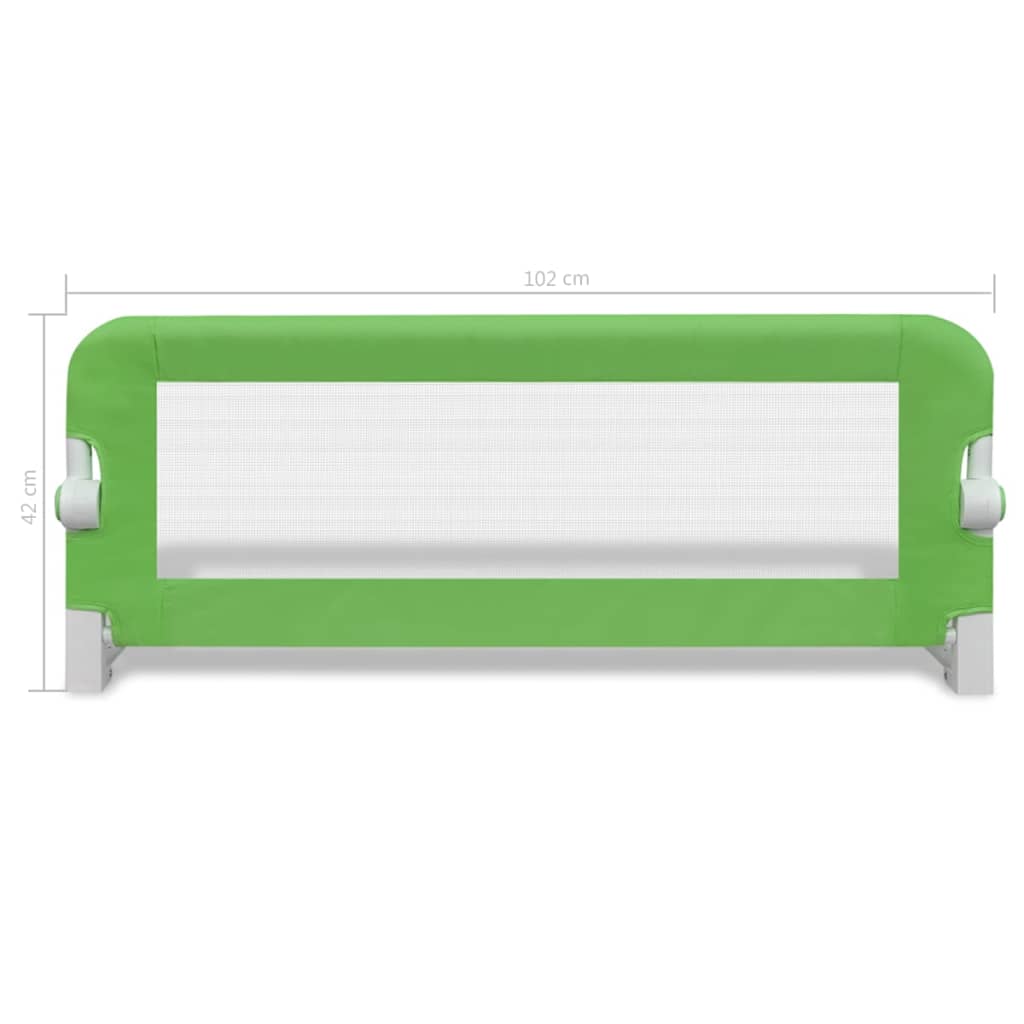 Toddler Safety Bed Rail 2 pcs Green 102x42 cm