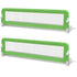 Toddler Safety Bed Rail 2 pcs Green 150x42 cm