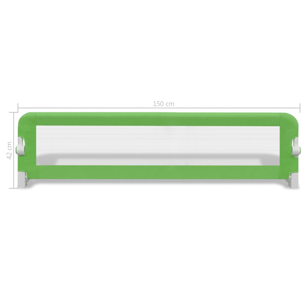 Toddler Safety Bed Rail 2 pcs Green 150x42 cm