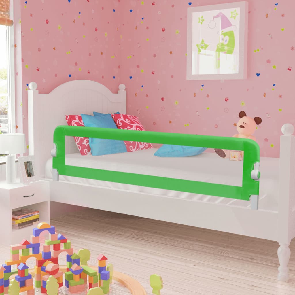 Toddler Safety Bed Rail 2 pcs Green 150x42 cm