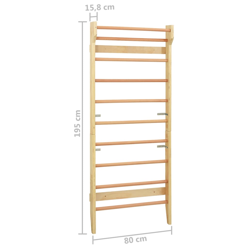 Wall Bar 80x15.8x195 cm Solid Pine Wood