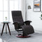 Swivel TV Armchair Brown Faux Leather