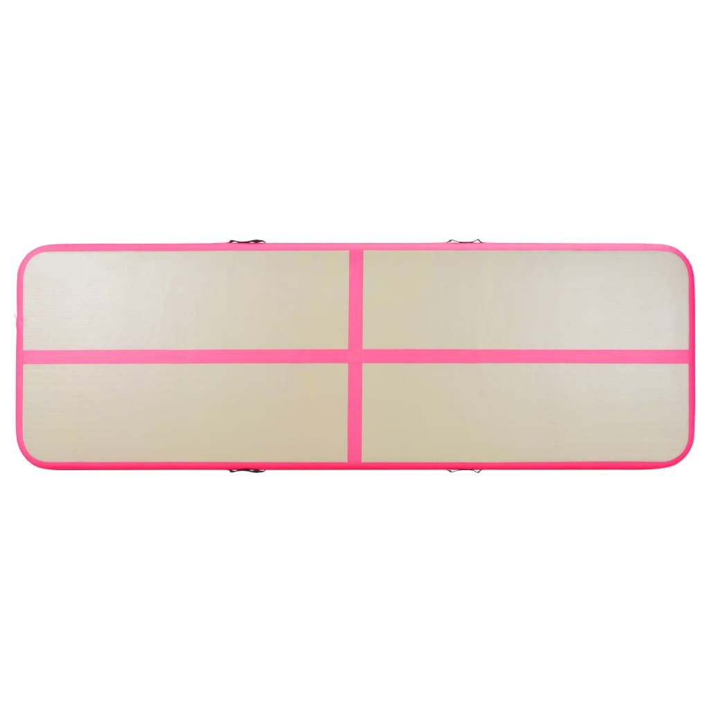 Inflatable Gymnastics Mat with Pump 300x100x10 cm PVC Pink