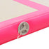 Inflatable Gymnastics Mat with Pump 300x100x10 cm PVC Pink