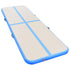 Inflatable Gymnastics Mat with Pump 500x100x10 cm PVC Blue