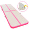 Inflatable Gymnastics Mat with Pump 600x100x10 cm PVC Pink