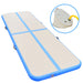 Inflatable Gymnastics Mat with Pump 600x100x10 cm PVC Blue