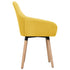 Dining Chairs 2 pcs Yellow Fabric