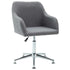 Swivel Dining Chairs 2 pcs Light Grey Fabric