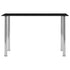 Dining Table Black 120x60x75 cm Tempered Glass