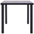 Dining Table Black and Concrete Grey 160x80x75 cm MDF