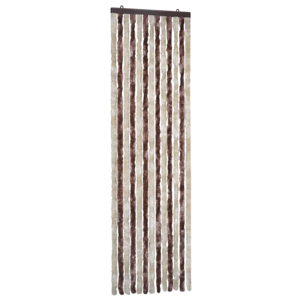 Insect Curtain Beige and Light Brown 56x185 cm Chenille