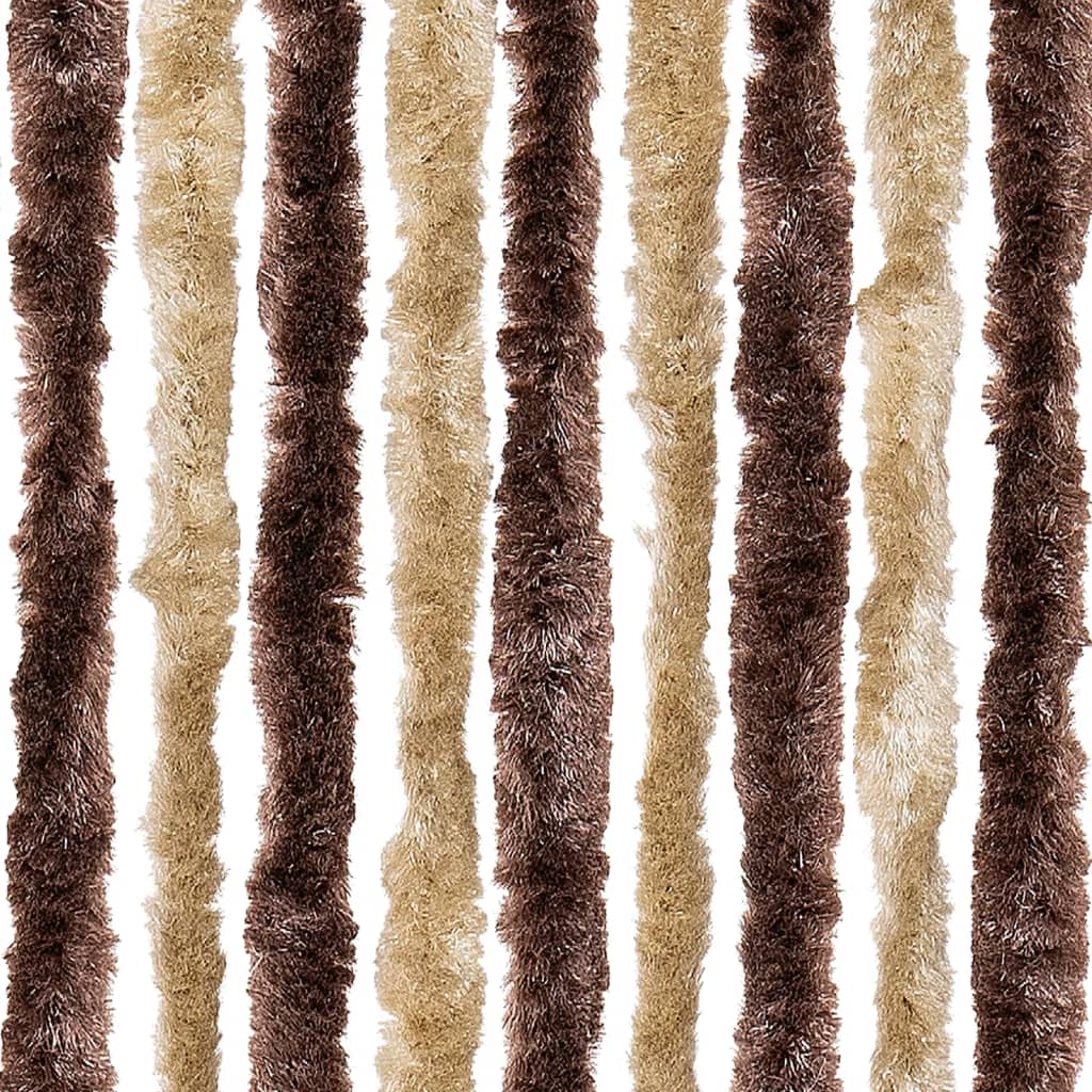 Insect Curtain Beige and Light Brown 56x185 cm Chenille