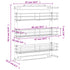 3-Tier Pull-out Kitchen Wire Basket Silver 47x15.5x55.5 cm