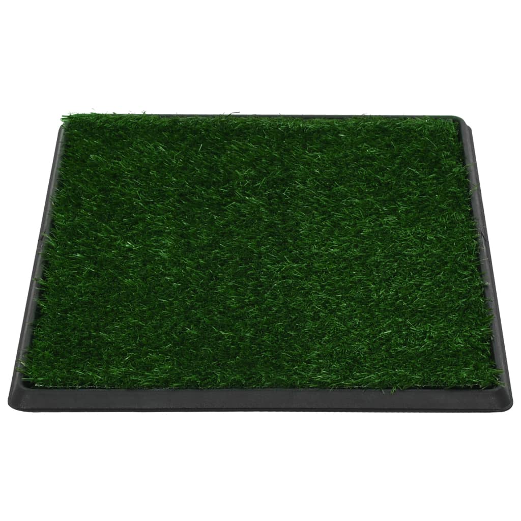 Pet Toilet with Tray & Faux Turf Green 64x51x3 cm WC