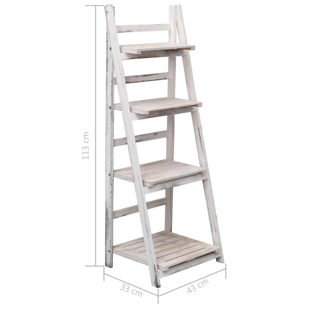 4-Tier Plant Stand 43x33x113 cm Wood