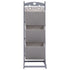 3-Layer Basket Rack Dark Grey 35x35x102 cm Wood