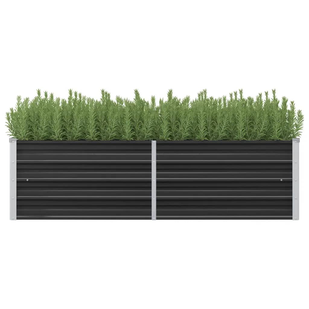 Garden Raised Bed Anthracite 160x40x45 cm Galvanised Steel