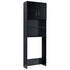 Washing Machine Cabinet High Gloss Black 64x25.5x190 cm