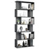 Book Cabinet/Room Divider High Gloss Grey 80x24x192 cm