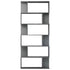 Book Cabinet/Room Divider High Gloss Grey 80x24x192 cm