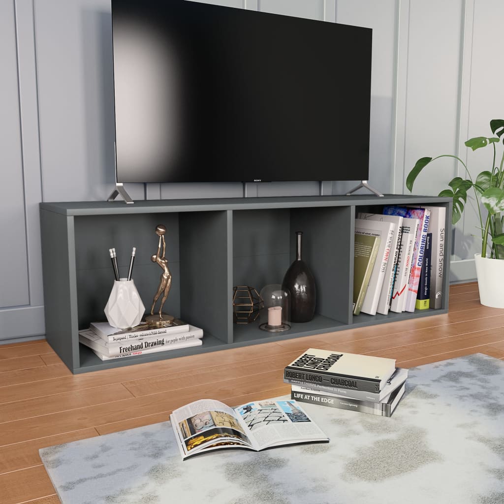 Book Cabinet/TV Cabinet Grey 36x30x114 cm Engineered Wood