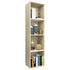 Book Cabinet/TV Cabinet White and Sonoma Oak 36x30x143 cm Engineered Wood