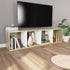 Book Cabinet/TV Cabinet White and Sonoma Oak 36x30x143 cm Engineered Wood