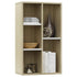 Book Cabinet/Sideboard White and Sonoma Oak 50x25x80 cm Engineered Wood