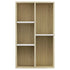 Book Cabinet/Sideboard White and Sonoma Oak 50x25x80 cm Engineered Wood