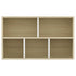 Book Cabinet/Sideboard White and Sonoma Oak 50x25x80 cm Engineered Wood