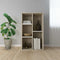 Book Cabinet/Sideboard White and Sonoma Oak 50x25x80 cm Engineered Wood