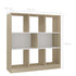 Book Cabinet White and Sonoma Oak 97.5x29.5x100 cm Engineered Wood