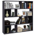 Room Divider/Book Cabinet Grey 110x24x110 cm Engineered Wood