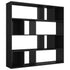 Room Divider/Book Cabinet High Gloss Black 110x24x110 cm Engineered Wood