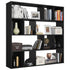 Room Divider/Book Cabinet High Gloss Black 110x24x110 cm Engineered Wood