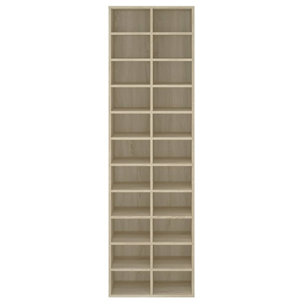 Shoe Cabinet Sonoma Oak 54x34x183 cm Engineered Wood