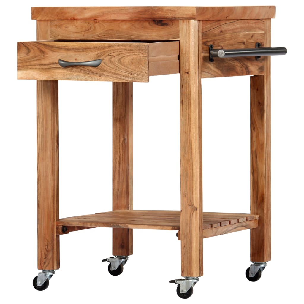 Kitchen Trolley 58x58x89 cm Solid Acacia Wood