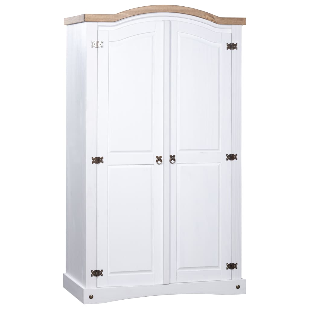 Wardrobe Mexican Pine Corona Range 2 Doors White