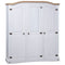 Wardrobe Mexican Pine Corona Range 3 Doors White