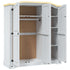 Wardrobe Mexican Pine Corona Range 3 Doors White